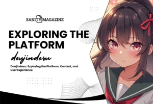 Anime character with long dark hair, a red ribbon, and expressive eyes, featured on SanityMagazine's article about Doujindesu and its platform offerings.