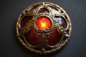 416 crafted alt crest glowing with power, enhancing character abilities in-game.