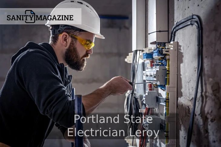 Portland State Electrician Leroy ensuring safe and efficient campus electrical systems.